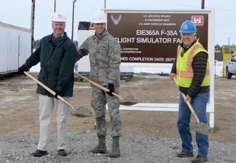 F-35 flight simulator facility groundbreaking